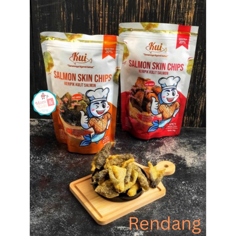 KUI Keripik Kulit Ikan Salmon | Salmon Skin Chips | Snack Cemilan Sehat