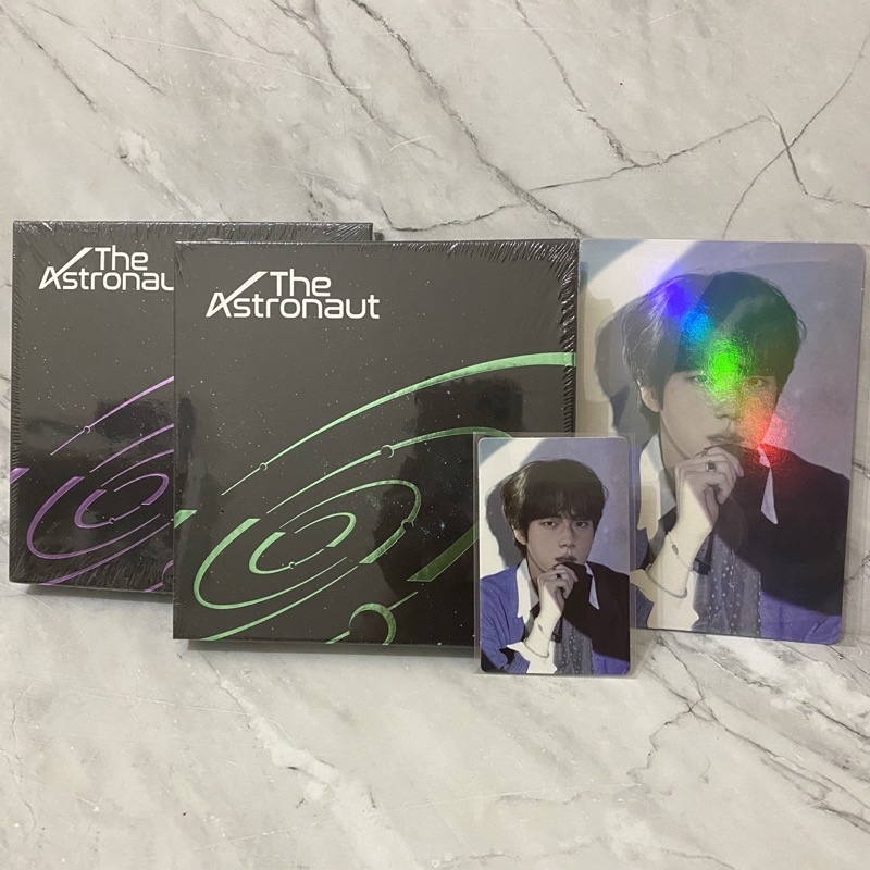 BTS the astronaut JIN album SEALED green purple 01 02 weverse pob japan hologram pc photocard wootte