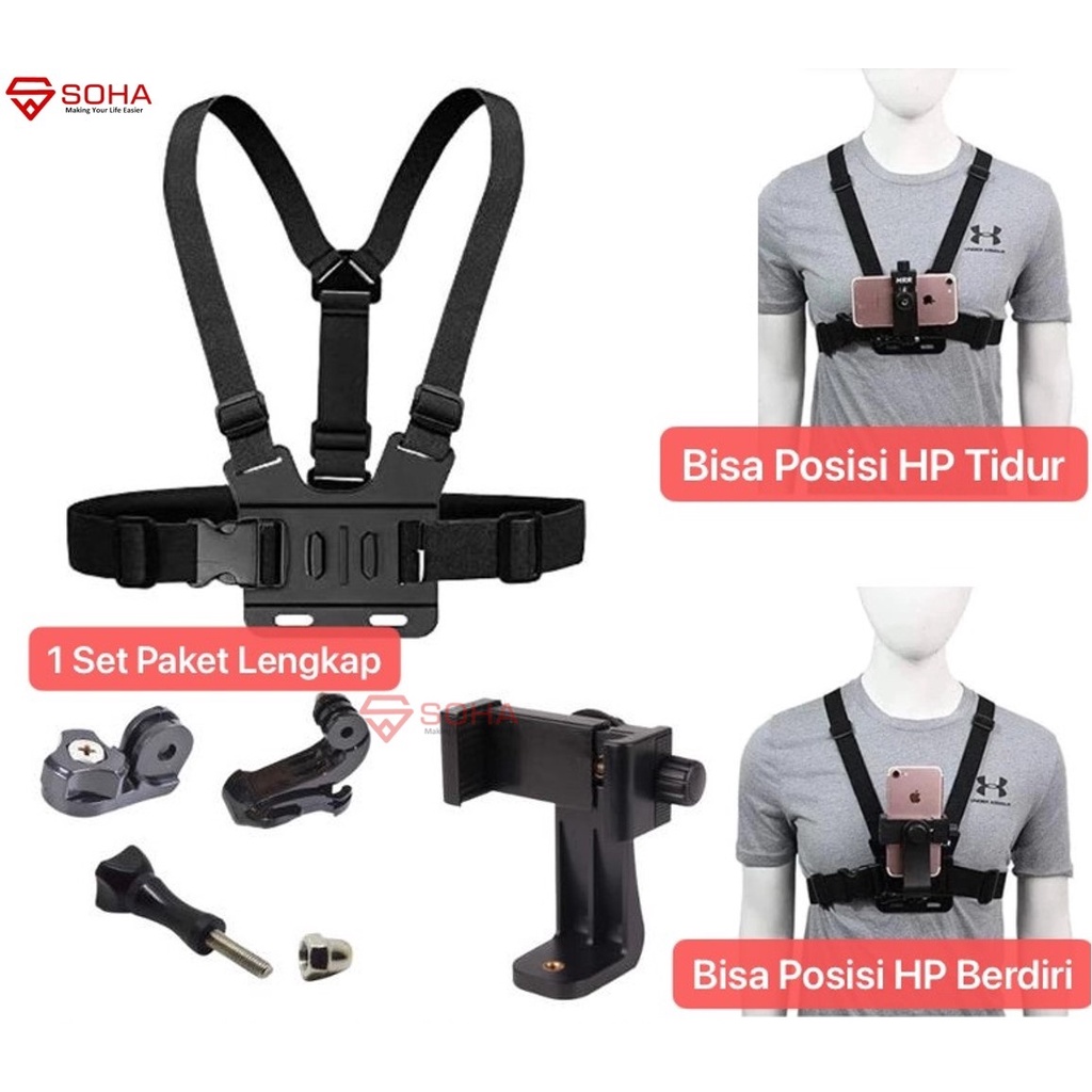 Holder Dada Body Chest Strap Tali Dada Handphone &amp; Kamera Belt Holder HP Smartphone-HRT-010 HRT-011 HRT-002 HRT-012