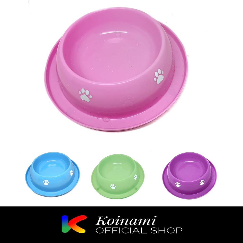 Tempat Makan Motif Paw Warna Singel Anti semut Anti Slip / Tempat Makan Kucing / Pet Bowl / Cat  Bowl / Dog Bowl / Cat Feeder