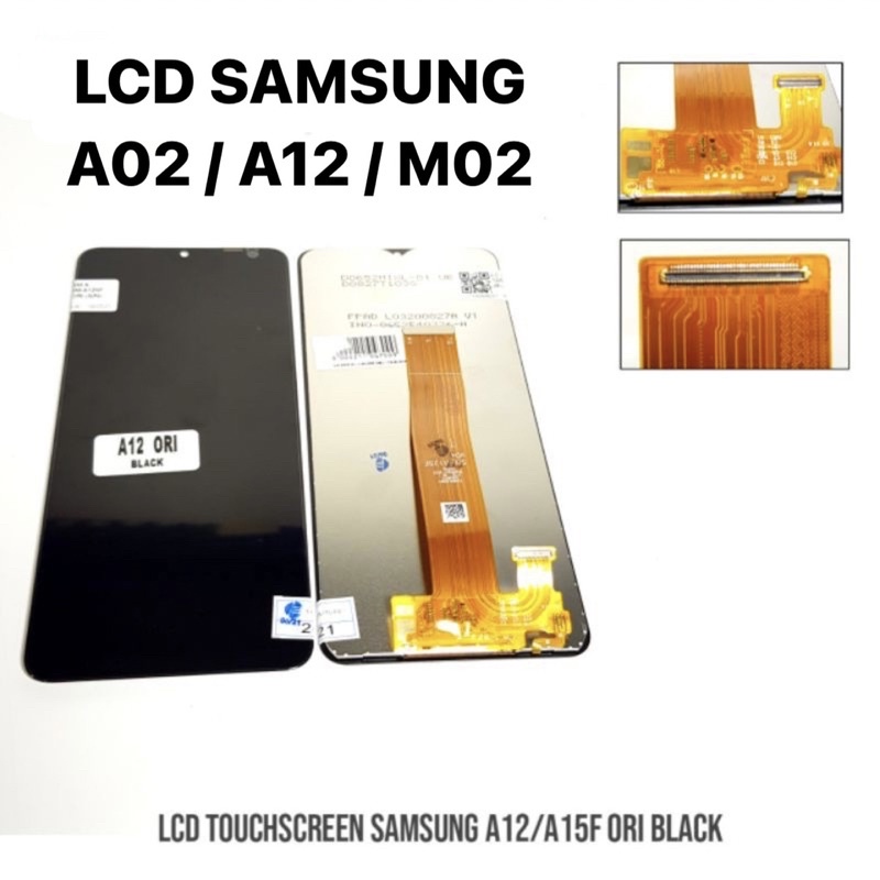LCD FULLSET SAMSUNG A02 / M20 / A12 / SS A022 A125 A127 M022 ORI COMPLETE ASLI GOLDEN CROWN SUPER QU