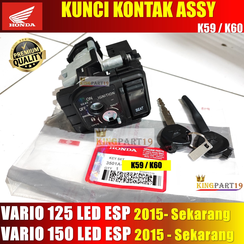 KUNCI KONTAK ASSY VARIO 125 150 LED ESP KEY SET KUNCI KONTAK VARIO 125 150 NEW LED ESP 2015 2016 2017 2018 2019 2020 2021 2022 K59 K60