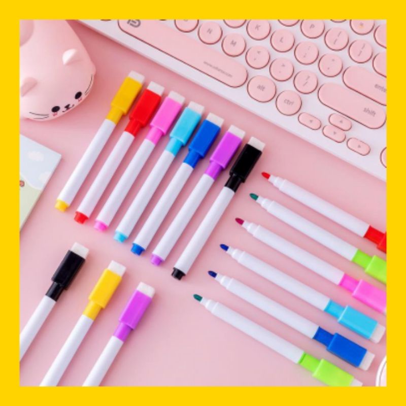 

spidol papan tulis 2 in penghapusnya sepidol mini white board warna warni