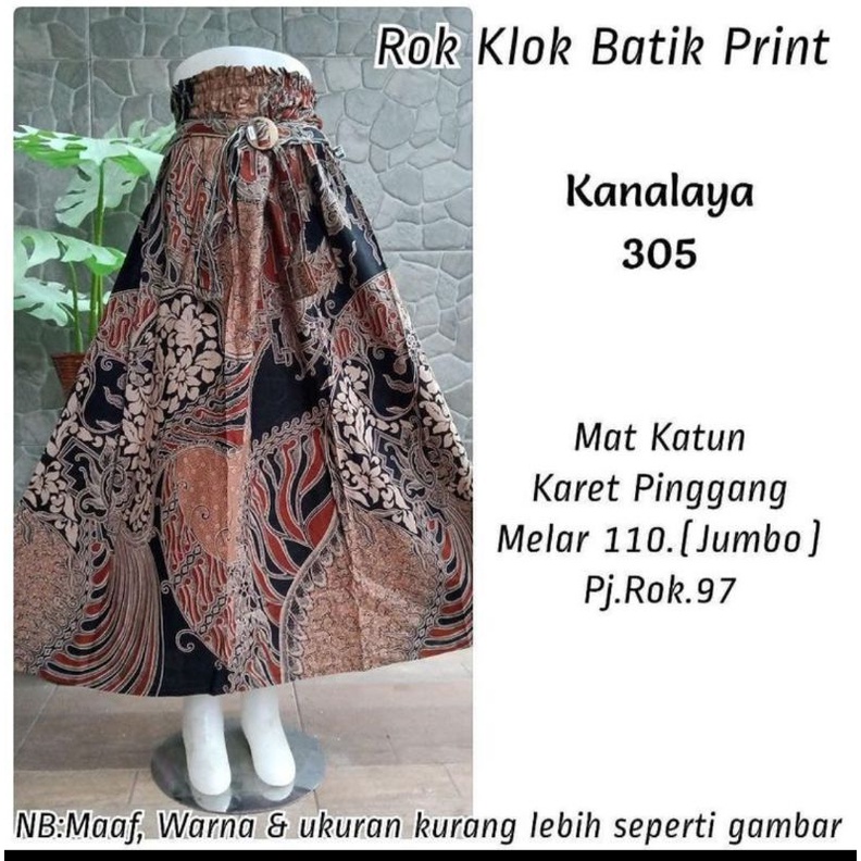 Rok Batik Perempuan Desain Payung rok batik wanita desain Klok