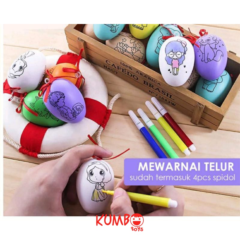 Mainan Edukasi Anak Mewarnai Telur Coloring Egg