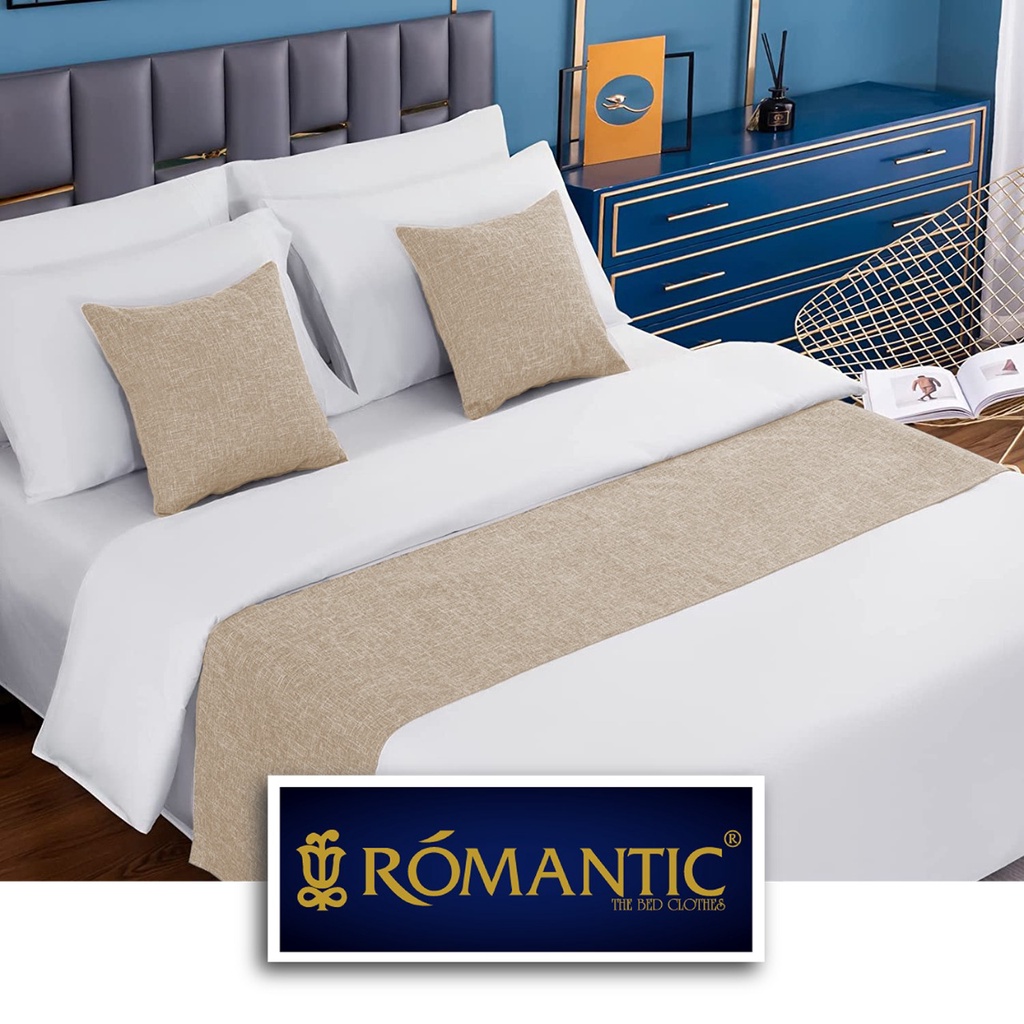 Bed Runner / Selendang kasur Khaki by ROMANTIC standard Hotel minimalis
