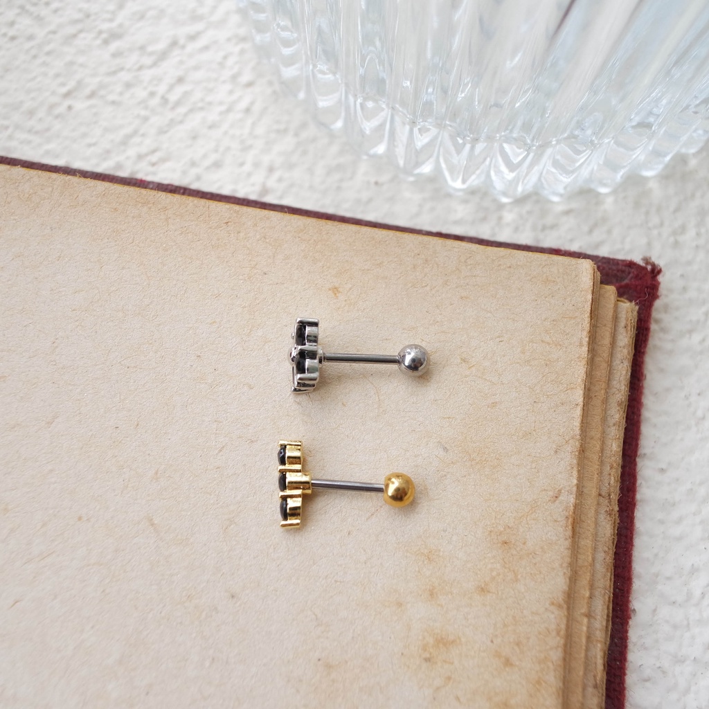 2349 / 2350 - (HARGA 1 BIJI) ANTING PIERCING TINDIKAN HELIX TRAGUS - STAINLESS STEEL