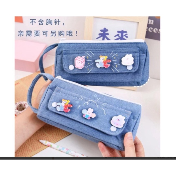 

Berkualitas Kotak Pensil Jeans Free Pin