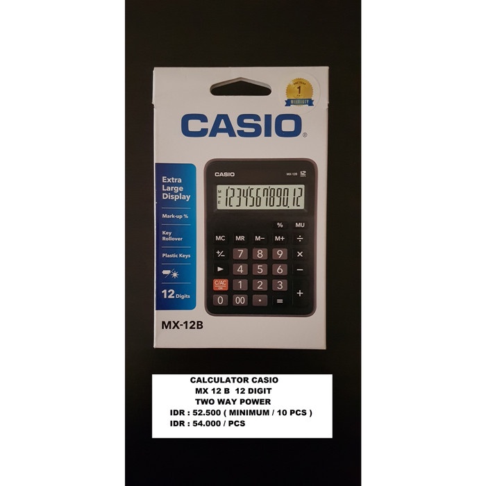 

Calculate Calculator Casio Mx 12 B