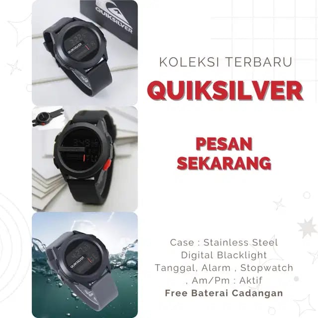 Jam Tangan Digital Quiksilver Strap Rubber