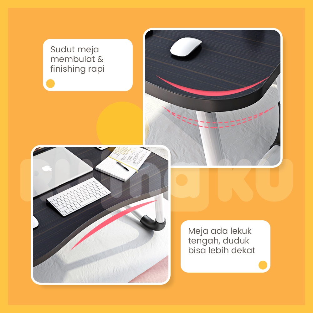 Rumaku Meja Belajar Portable / Meja Laptop / Meja Lipat Serbaguna