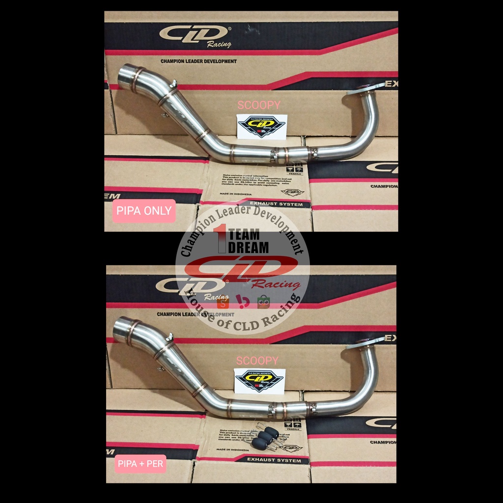 PIPA/HEADER/LEHERAN/KNALPOT CLD RACING SCOOPY FI KOLONG INLET 50MM C3