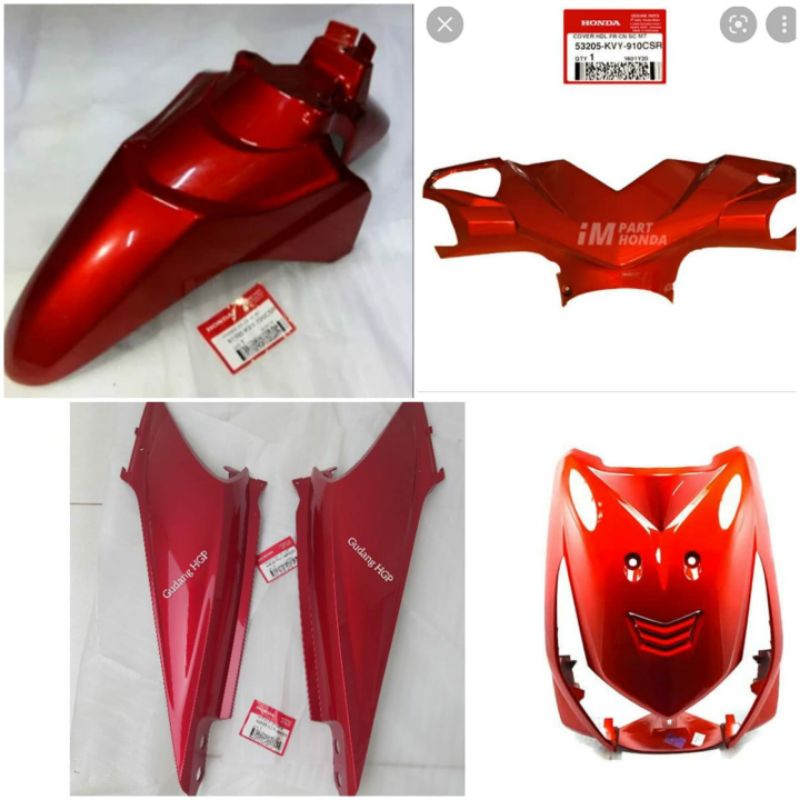 Cover Body Halus Merah Beat karbu Original AHM