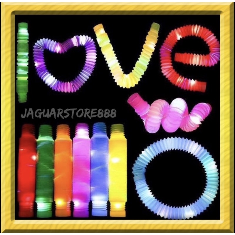 Mainan Anak Light Up Pop Pipes Selang Pipa Mainan Lampu Selang Pipa Light Up Pop LED