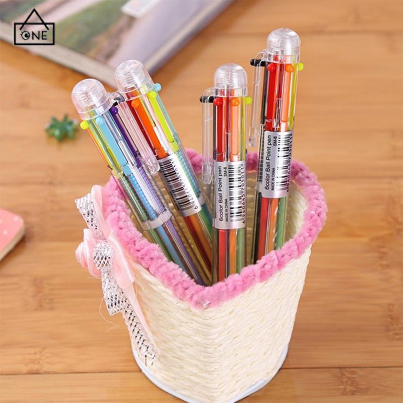 COD❤️Pulpen Warna Pen Colour 6 Warna Warni-A.one