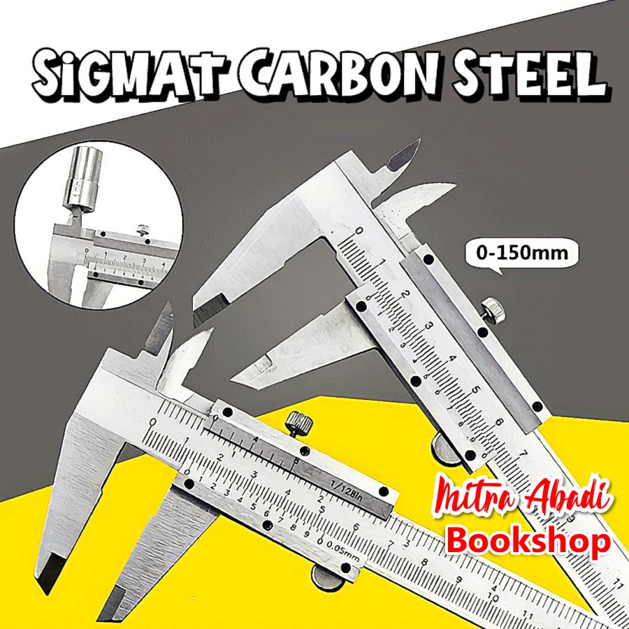 Sigmat / Jangka Sorong Vernier Caliper Micrometer Carbon Steel