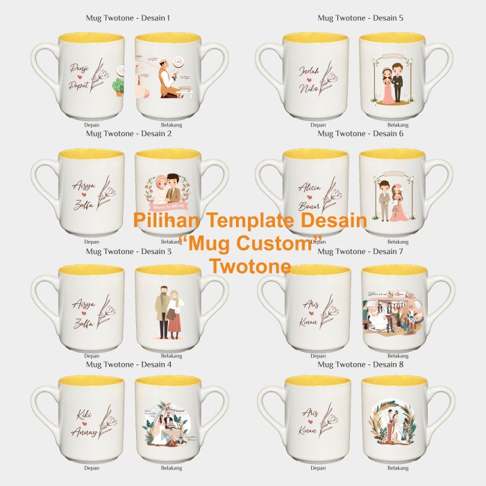 

(COD) HAMPERS SAJADAH MUG CUSTOM HADIAH PERNIKAHAN KADO WEDDING KADO NIKAH - MUG TWOTONE, 1