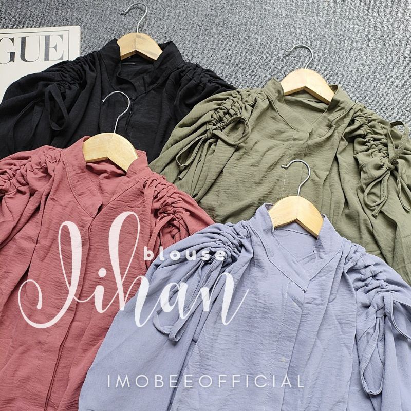 JIHAN BLOUSE SERUT BAHU // KEMEJA BLOUSE KERUT BAHU