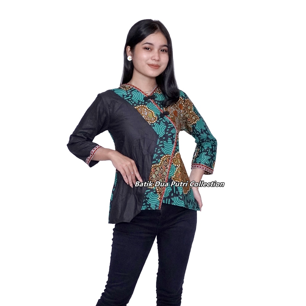 Atasan Batik Trendy Minimalis Lengan 7/8 dan Pendek Bahan Katun