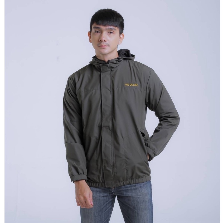 Jaket Outdoor Parasut Pria Bordir The Bojiel Original Distro - Jaket Taslan Waterfroop Kamsay