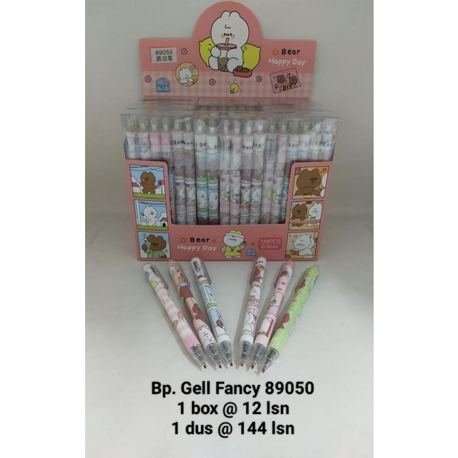 

Pen gel mekanik motif happy day bear isi 12 pc RATU.SHOP25