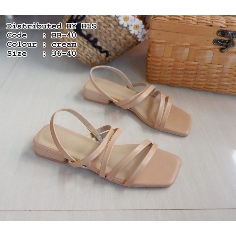 ABBUSHOES An 01 sendal hak tahu tali silang ardilla 3cm