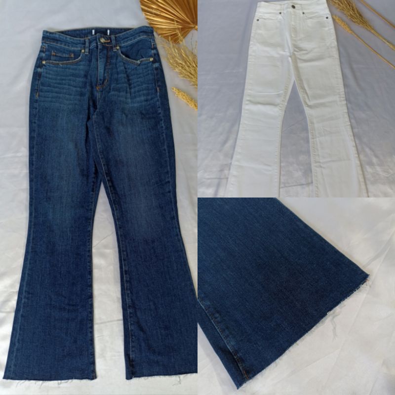 L*FT HIGHWAIST CELANA JEANS KICK CROP WANITA-ORIGINAL