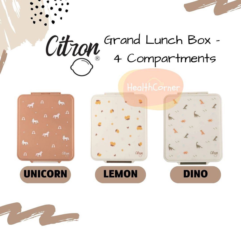 CITRON Grand Lunch Box 4 Comp - Lunchbox Kotak Bekal Makan Anak ORIGINAL