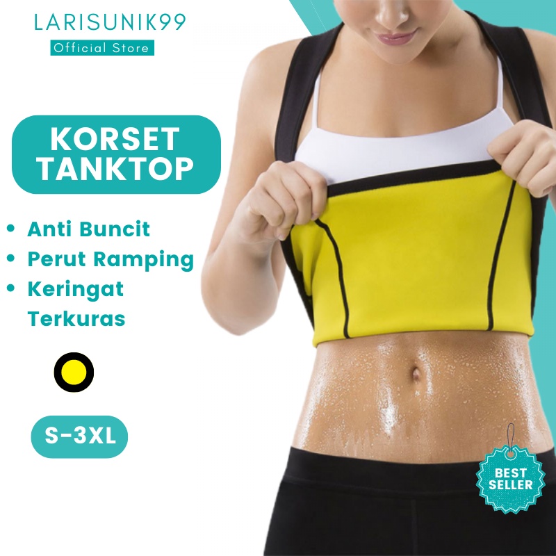 Korset Pelangsing Perut Pembakar Lemak Tubuh Hot Shaper Neotex Pakaian Olahraga Pakaian Senam Wanita