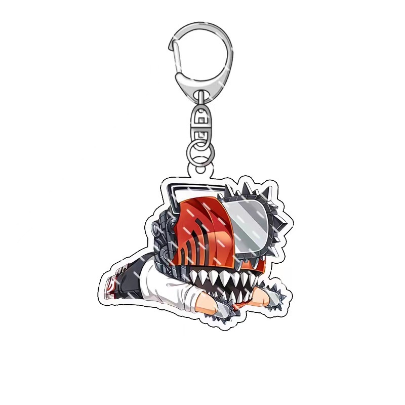 Anime Chainsaw Man Gantungan Kunci Bentuk Boneka Anime Power pochita keychain Makima Bahan PVC Untuk Koleksi