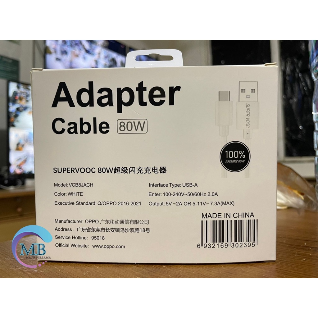 Charger Cashan Casan tc Oppo 80W tipe C SUPER VOOC Fast Charging a17 a77s a77 A5 2020 A9 2020 A52 A53 A54 a74 Reno 2f reno3 reno4 Reno4f Reno4pro reno 5 reno 6 reno 7 Reno7z reno 8 Reno 8 pro MB4000