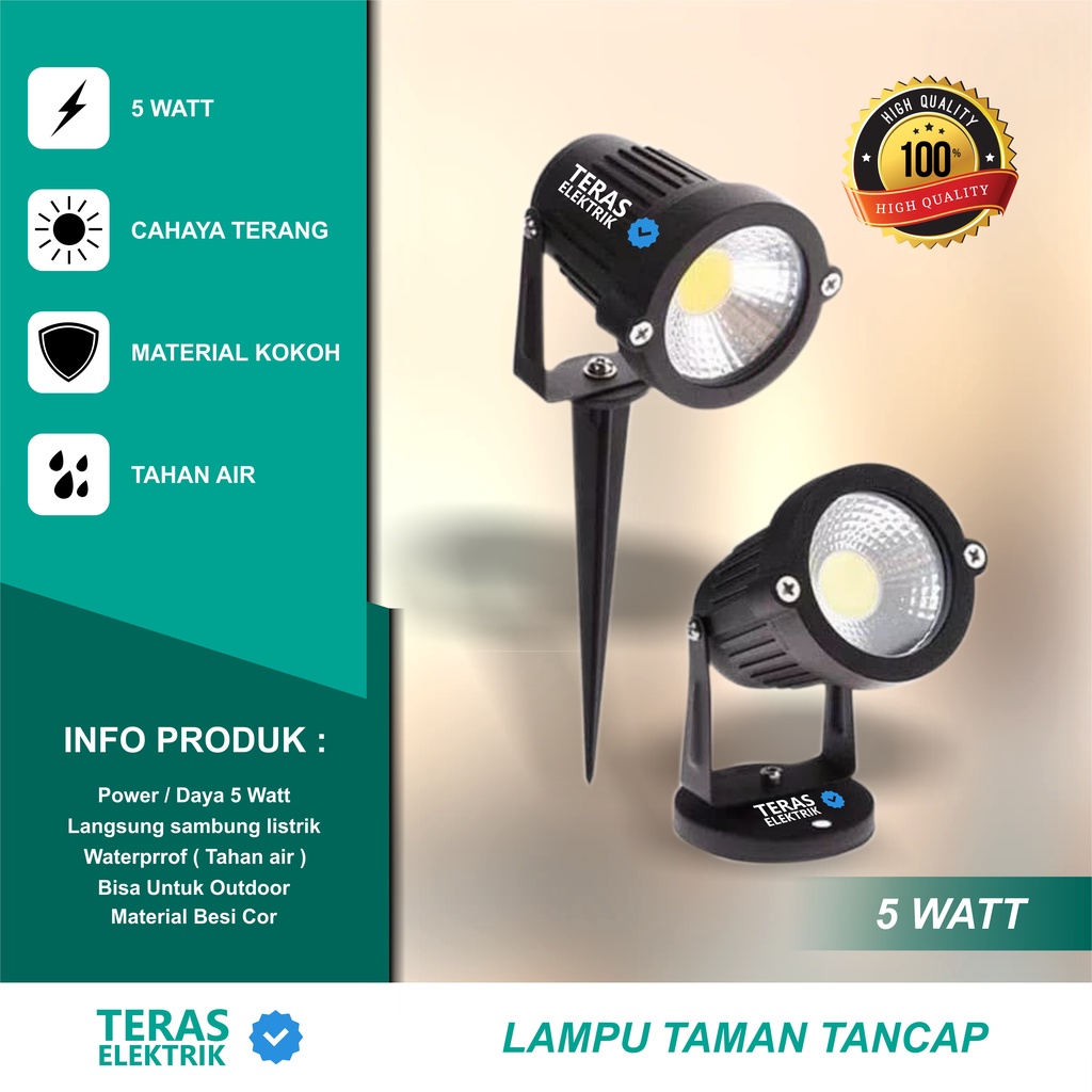 Jual Lampu sorot taman tancap LED 5w Lampu taman outdoor 5 Watt