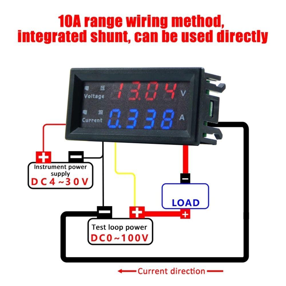 Solighter Digital Voltmeter Ammeter M4430 Elektronik 0.28 ''Volt AMP Meter Tester