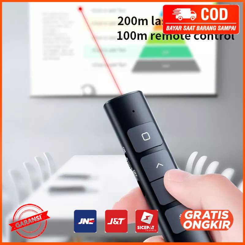 Laser Pointer Presentasi Pen Remote Wireless 200 Meter 2.4 GHz QS216