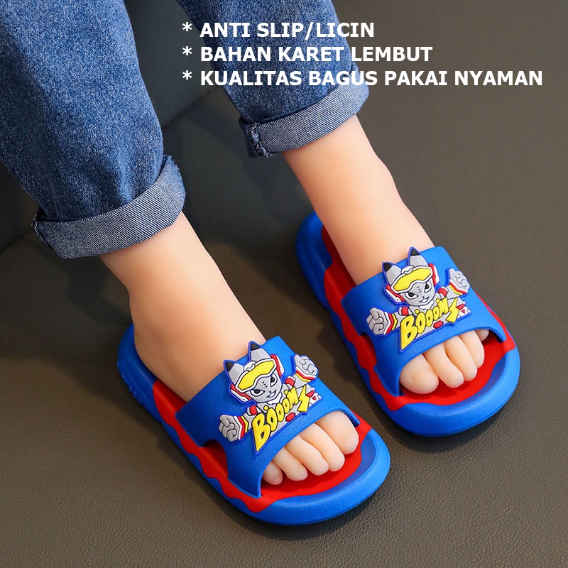 Okaybaby B115 Sandal Slop Anak Laki-laki Perempuan cewek Lucu Termurah Sepatu Import Fahion Terbaru Kekinian