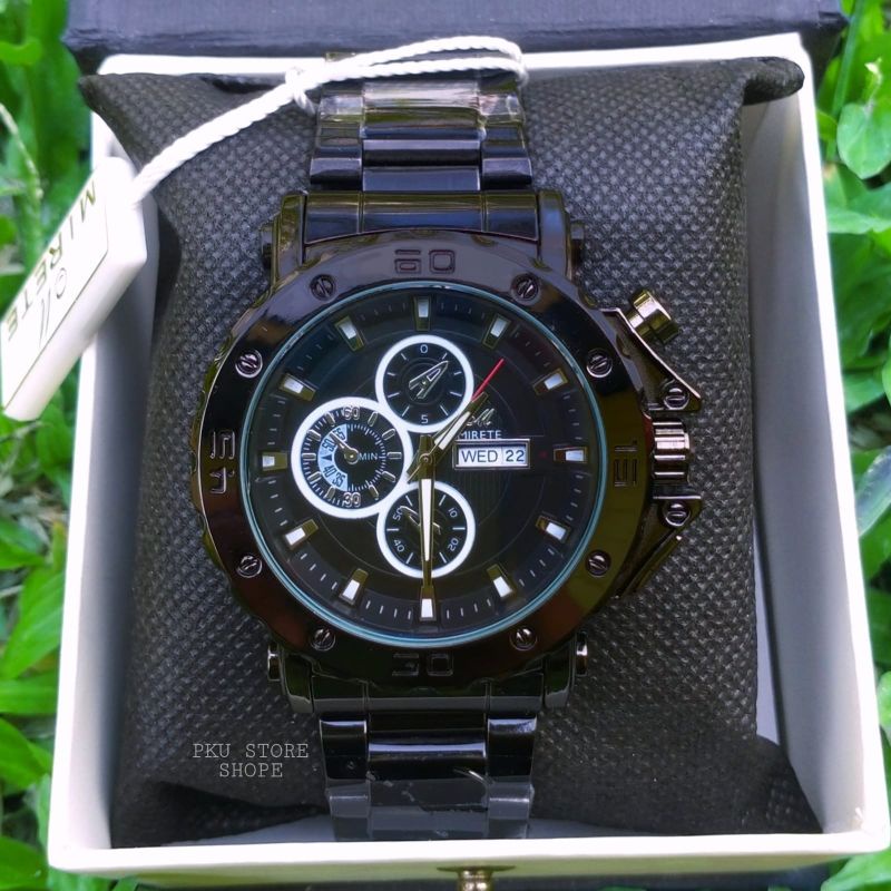 JAM TANGAN PRIA IMPORT MIRETE WATER RESISTANT 3M