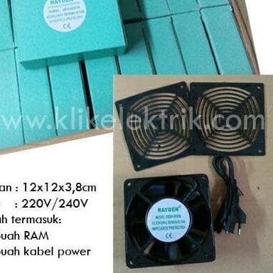 Kipas Komputer Cooling Fan Rayden Pendingin Panel Blower AC 220V 12CM
