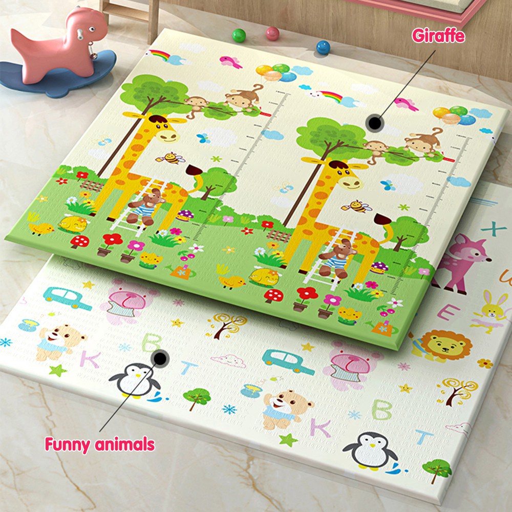 Barnik88 Karpet Lipat Playmat Bayi Bolak balik Premium Tikar Lipat Bayi Gambar Kualitas Impor Multifungsi