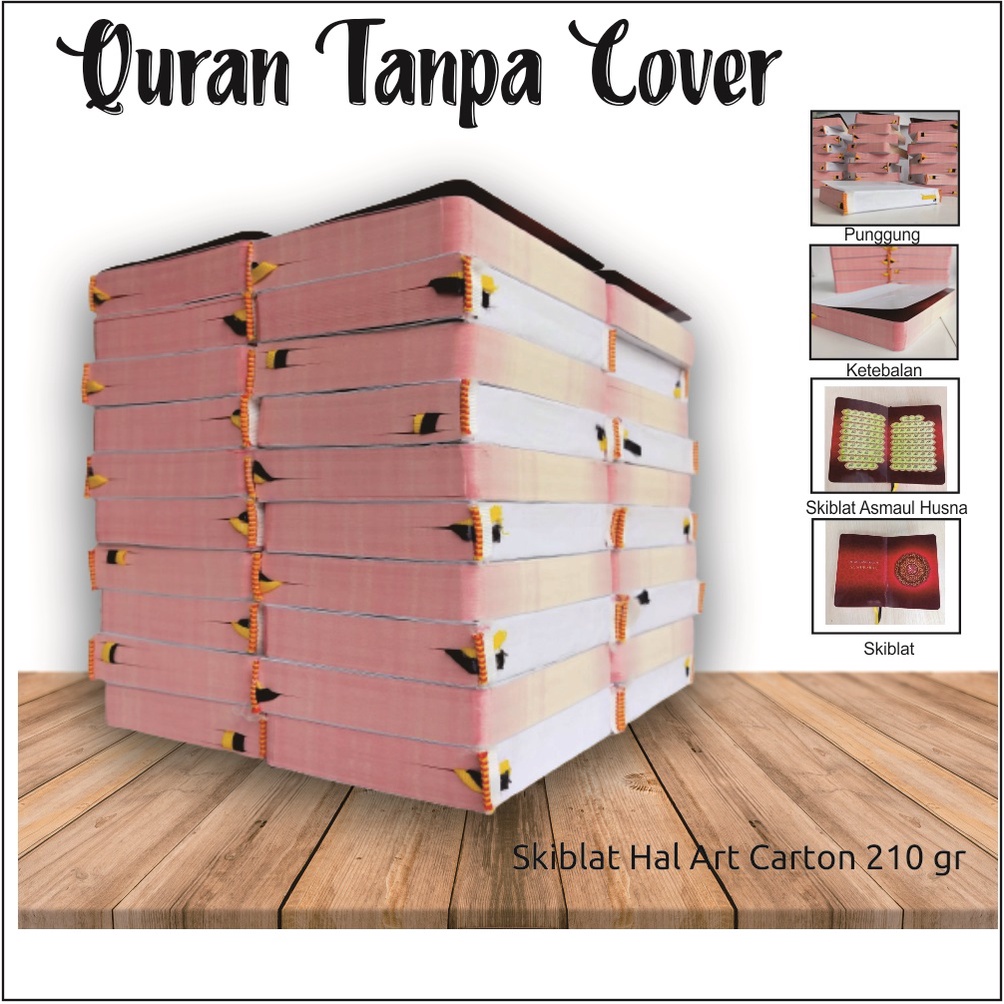 Al Quran Polos Tanpa Cover (blanko) A5 Perkata