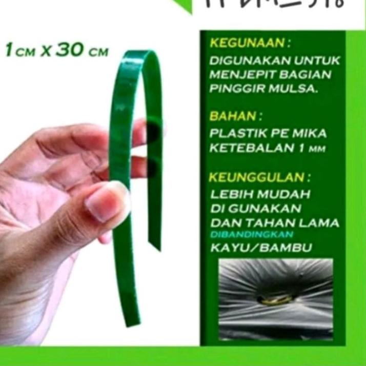 Recomended SUJEN/ PASAK MULSA 185 BIJI PENJEPIT PLASTIK MULSA MODERN PASAK PENGANTI KAYU PANJANG  30