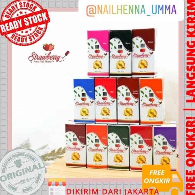 Strawberry nail henna kutek henna original