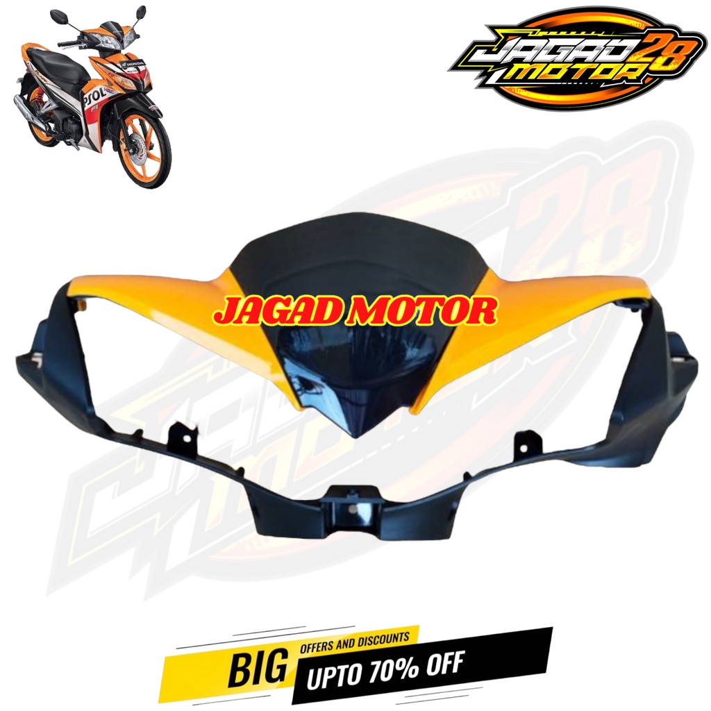 Cover Batok Kepala Depan Honda Blade New Plus Reflektor Lampu Depan / Batok Kepala Depan Plus Reflektor Lampu Depan Honda Blade New / Batok Kepala Depan Honda Blade New Set Lampu Depan