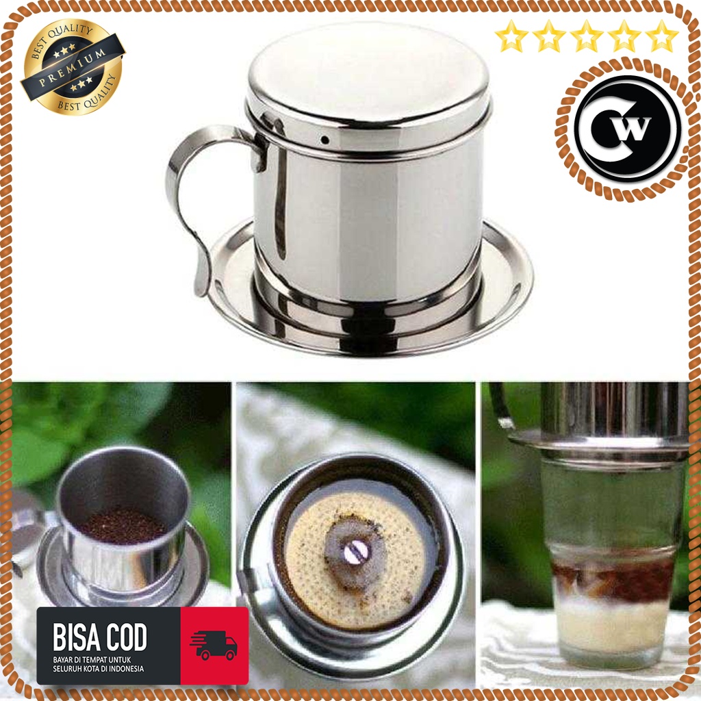 Vietnam Drip Stainless Dripper Kopi / Vietnam Drip Saringan Kopi Stainless Coffee Maker Vietname Drip 50ml 100ml