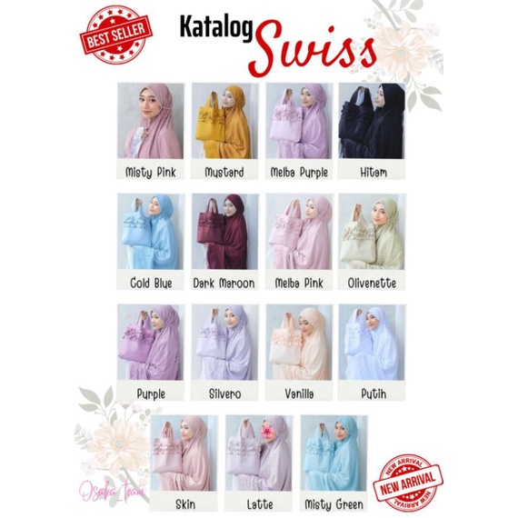 mukena swiss/mukena dalanova/mukena dewasa