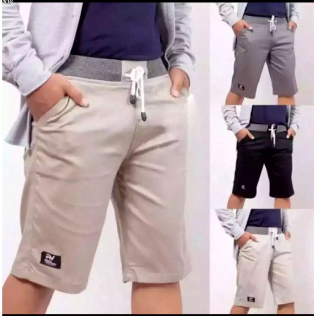 Ready Celana pendek pria chino  jeans pendek Pinggang RIB kualitas distro