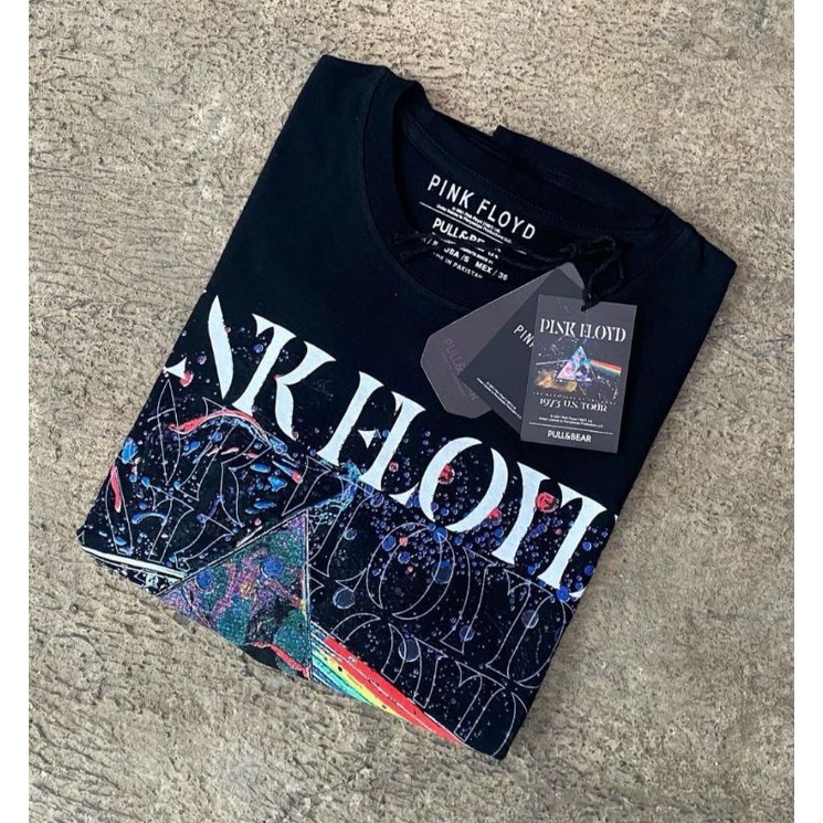 Tshirt Pull&bear Collabs "Pink Floyd" / ACDC / Monalisa / Ramones New