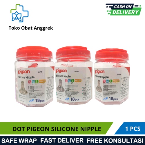 DOT PIGEON TOPLES/DOT PIGEON SILLICON NIPPLE/DOT BABY UKURAN S,M,L