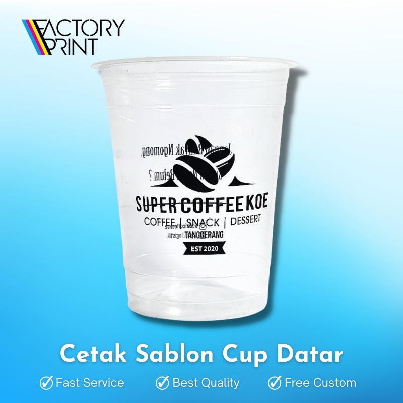 SABLON CUP FLAT DATAR CUSTOM | SABLON CUP | GELAS CUP SABLON | CUP GELAS DATAR