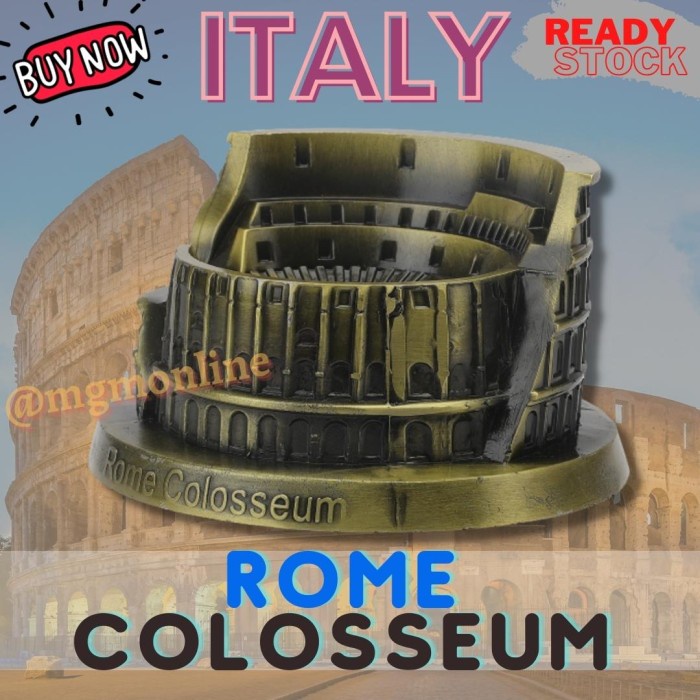 Souvenir Italy Rome Colosseum Oleh2 negara arena gladiator