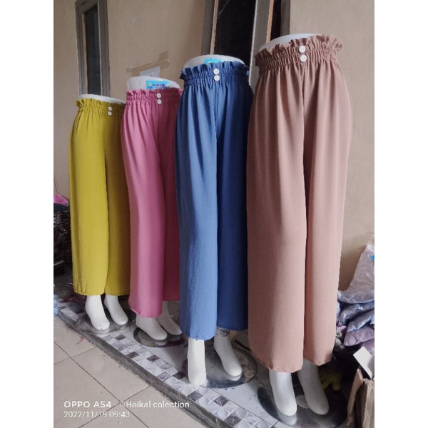 KULOT CRINKLE KANCING 2 / CELANA KULOT CRINKLE AIRFLOW